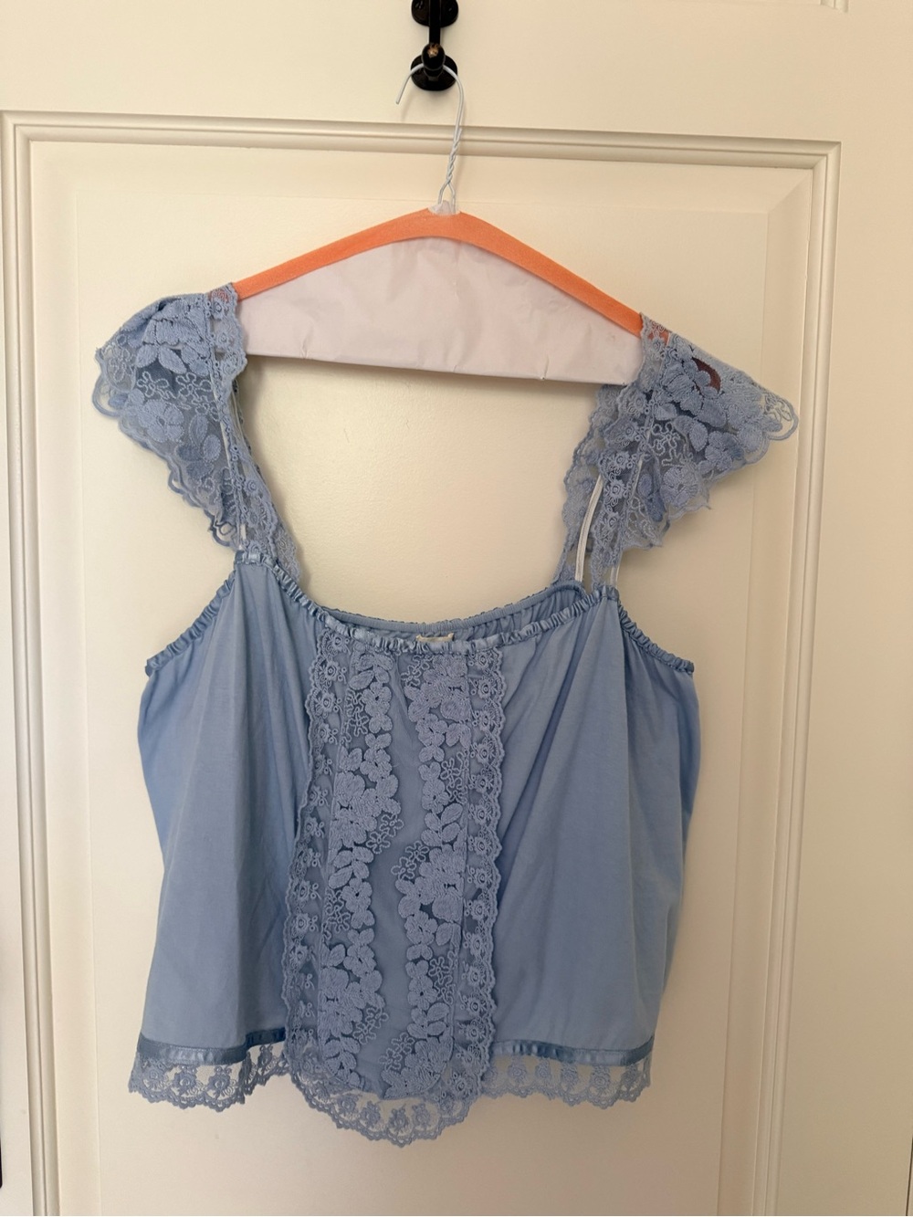 TINY crop lace top US XL
